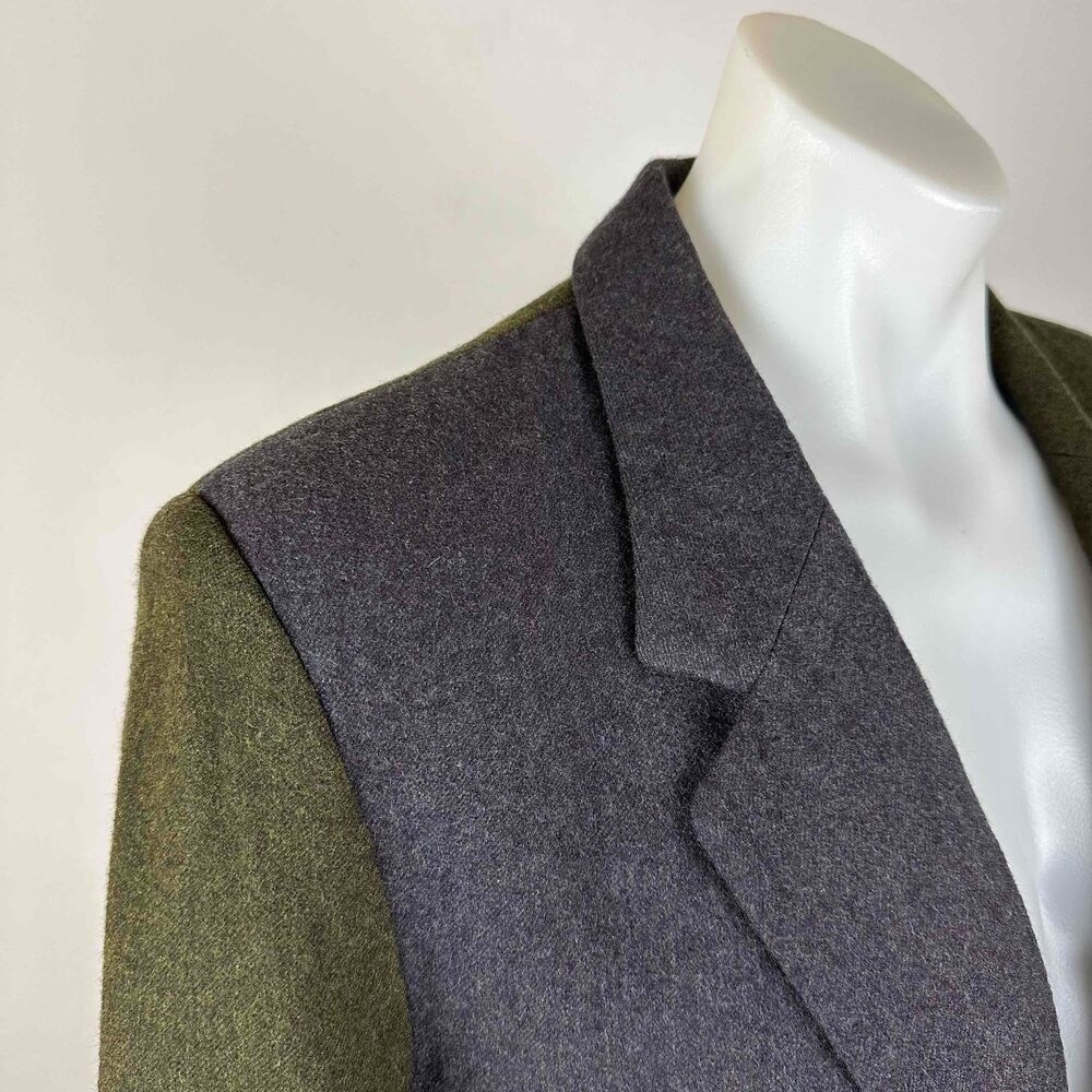 T. Macchione Wool Sport Jacket in Blue/Green Colorbock - Picture 4 of 10
